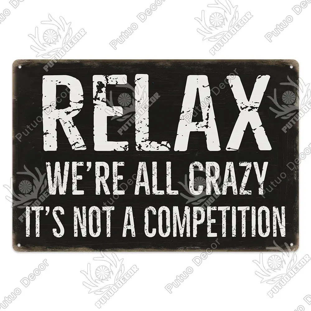 

Винтажная металлическая табличка Putuo Decor