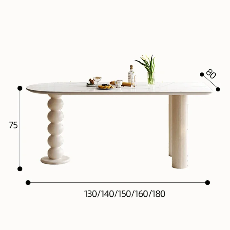 Итальянский минимализм каменная тарелка обеденный стол роскошный современный