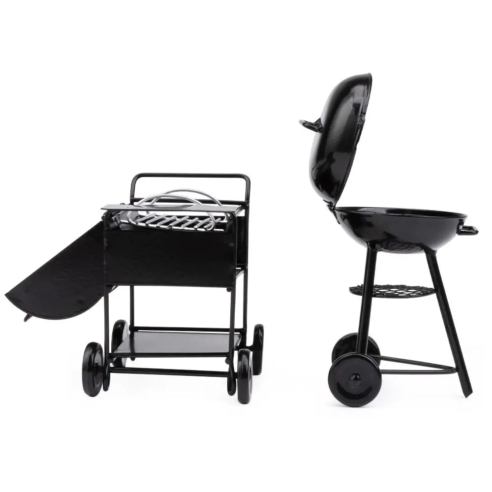 

1/12 Mini Metal Barbecue Car Model Mood Decoration Barbecue Grill Compatible For 1/10 Rc Crawler Car