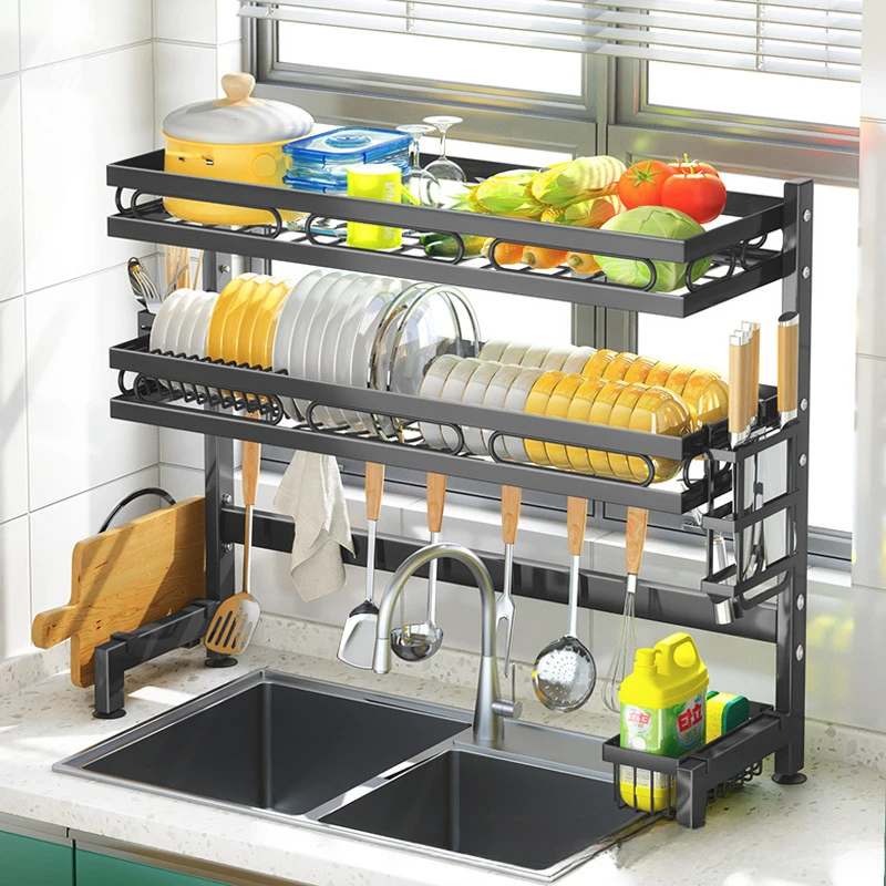 

Aoliviya Sh New Kitchen Sink Storage Shelf Top Dish Rack Draining Rack Sink Dish Rack Shelf Faucet Place Bowls and Dishes Storag