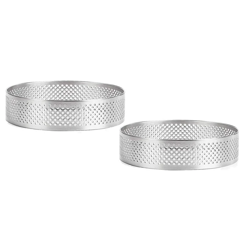 

24 упаковка, нержавеющая сталь кольца для торта, термостойкие перфорированные кольца для торта и мусса, круглая форма для торта, инструменты для выпечки тортов CNIM Hot