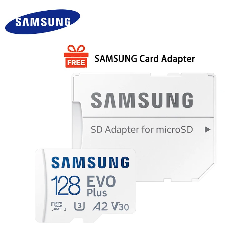 

SAMSUNG Memory Card 64G 128G 256G 512G SDXC 100MB/s Grade EVO+ MicroSD Class 10 Micro SD C10 UHS TF Trans Flash Phone Cards