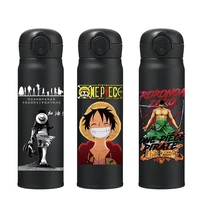 500ml cartoon one piece luffy zoro law infinity mugs pure color thermos mugs cup kitchen tool gift