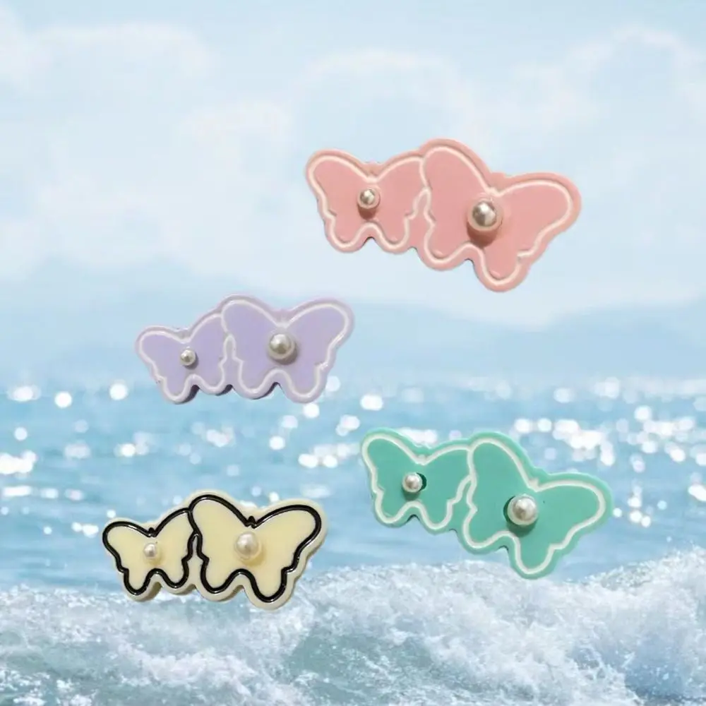 

Butterfly Star Acetate Duckbill Clip Simple Pearl Flower Y2K Headwear Daily