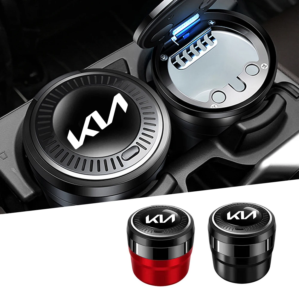 

Car Cigarette Ashtray Cup Portable LED Smoke Smoke Remover for KIA Cerato Sportage R K2 K3 K5 RIO 3 4 sorento Car accessories