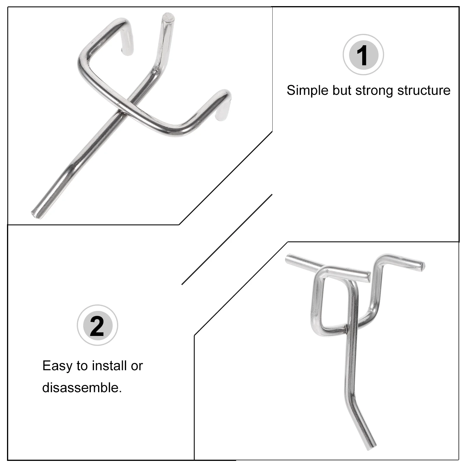 50 шт. оцинкованный крючок для доски подвесной органайзер ювелирных изделий