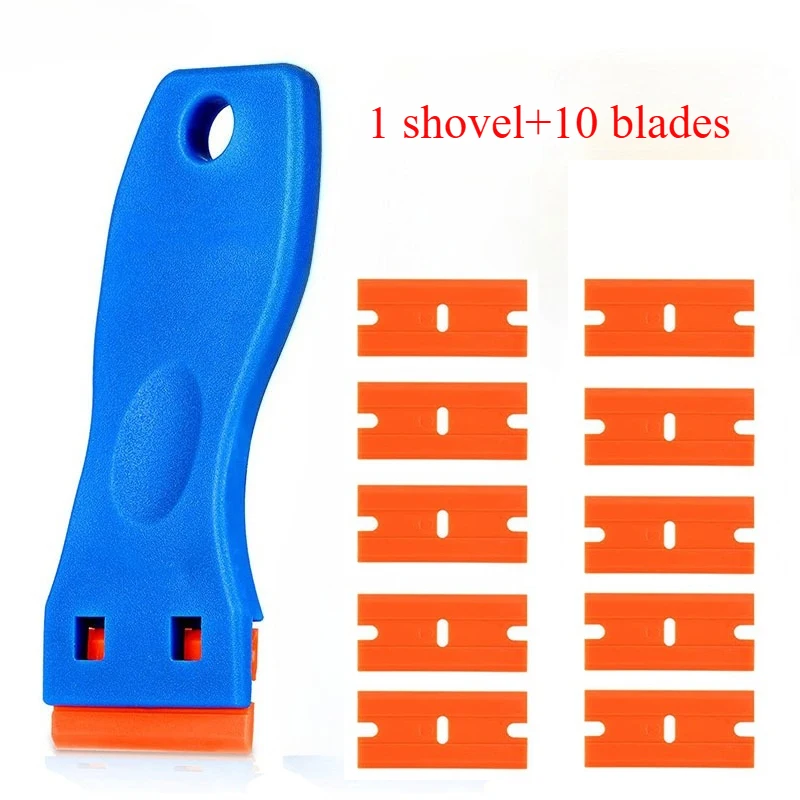 

Средство для удаления наклеек с автомобильной пленкой, многоцелевой пластиковый маленький инструмент для нанесения автомобильной пленки, бытовой скребок для чистки стекла