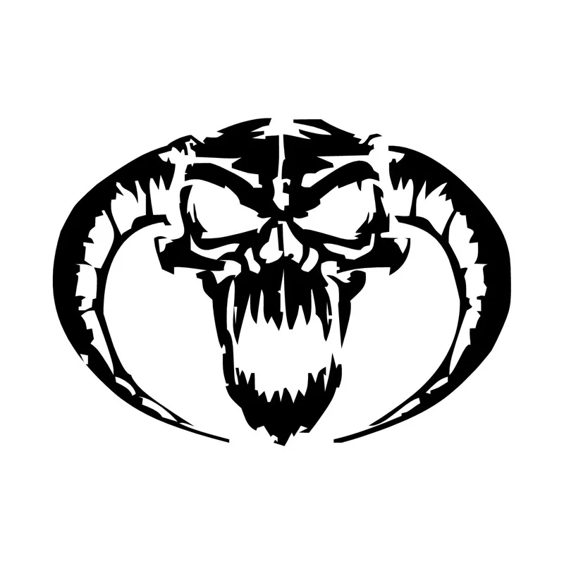 

Personalized Demon Skull Personalized Car Stickers Stylish Motorcycle Vinyl Decals Black/Silver Car Decal 13*9.4CM