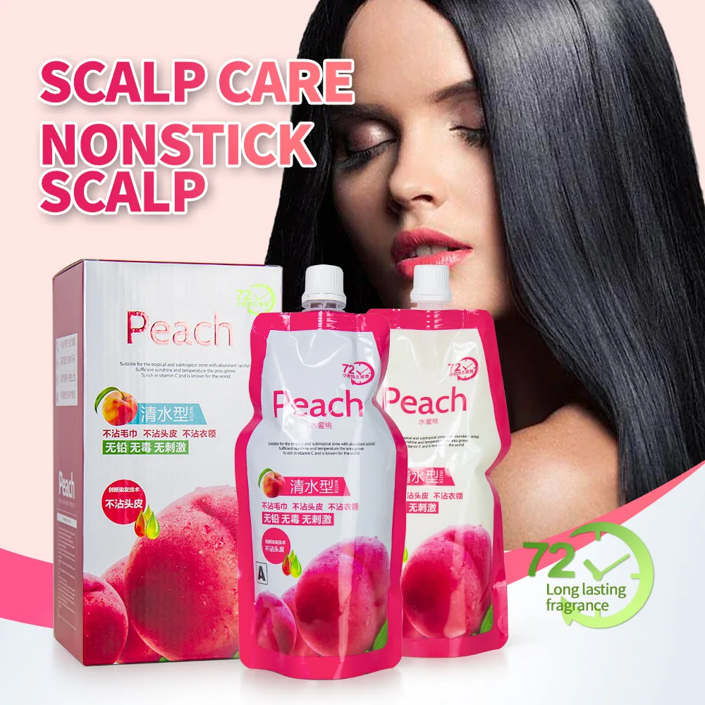 5 Minutes Fast Coloring Black Hair Dye Shampoo Products Permanent Hair Dye Shampoo For Women Beauty Covering White Hair 500ML*2