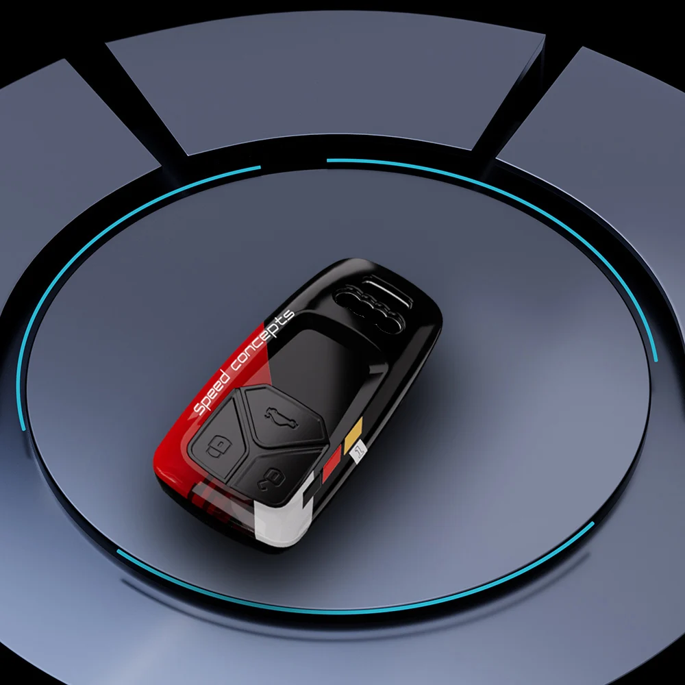 

Чехол для автомобильного ключа из АБС-углеволокна для Audi A4 B9 A5 A6 8S 8W Q5 Q7 4M S4 S5 S7 TT TTS TFSI RS