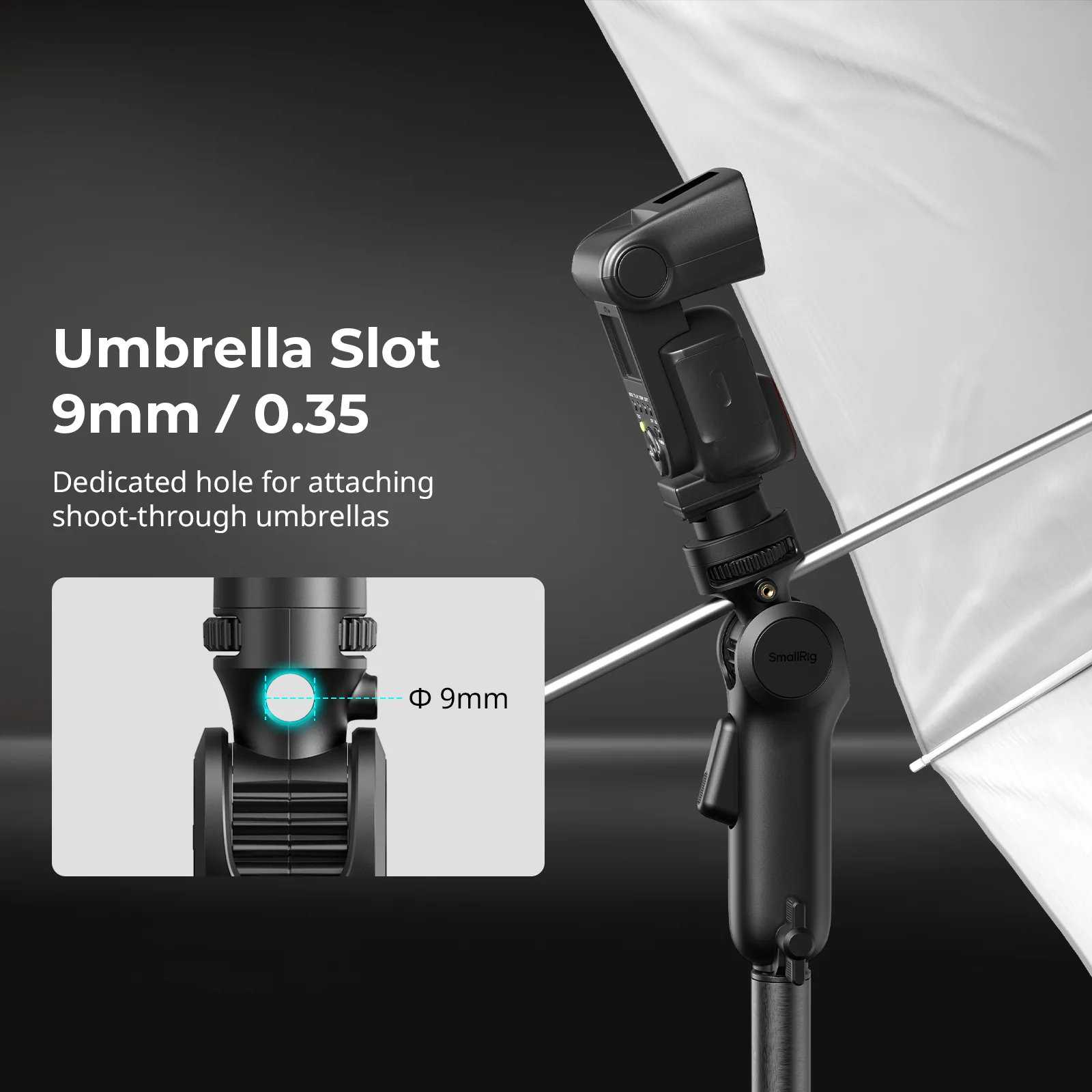 Фото Быстроразъемный адаптер для подставки для светильника SmallRig, универсальная ручка для светильника, нагрузка 3 кг, адаптер для холодного башмака от 1/4 дюйма-20, 5181 №3
