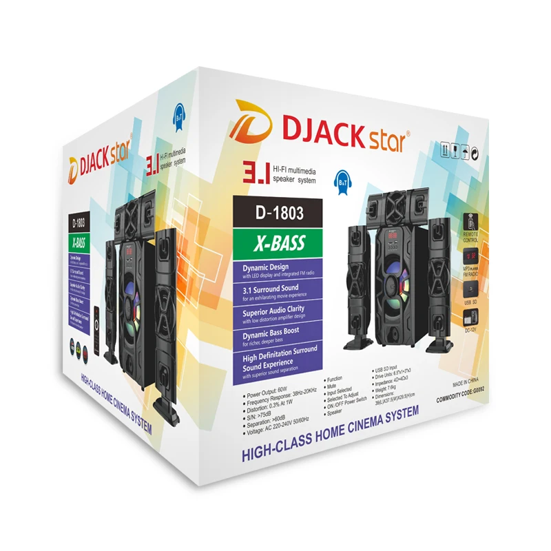 DJACK STAR D-1803 Новые светодиодные колонки Range Rover Evoque DJ Set Микшер с динамиками Динамик