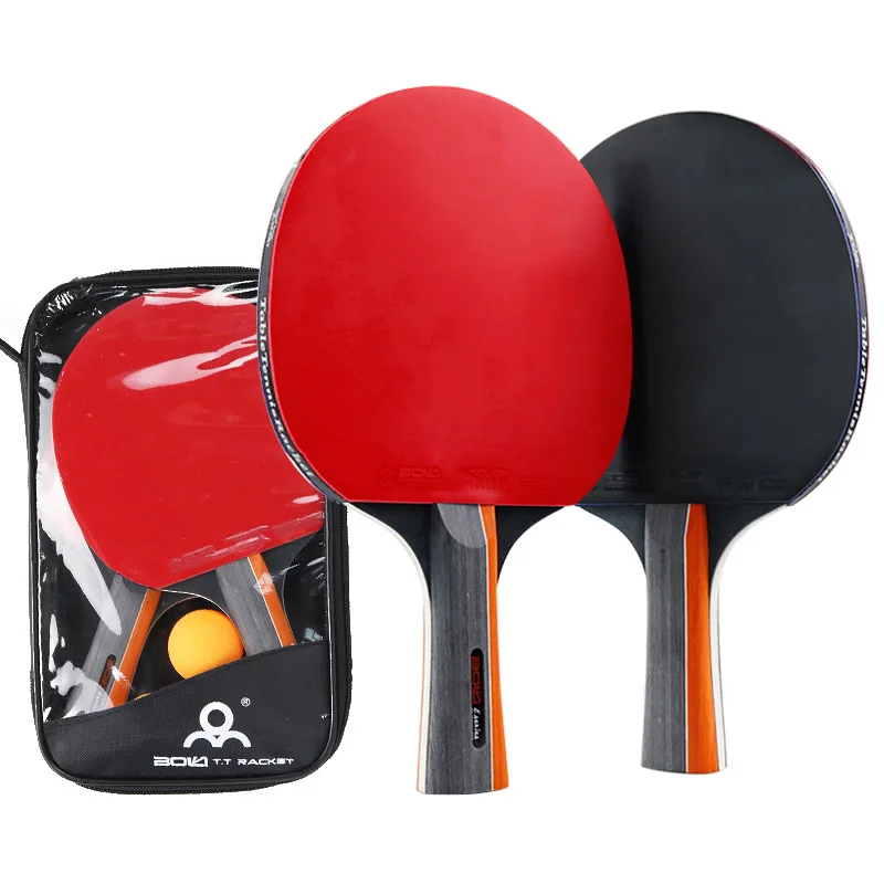 New Professional Table Tennis Racket WIth Bag Horizontal Grip Ping Pong Paddle pingpong bat Student Sports Equipment