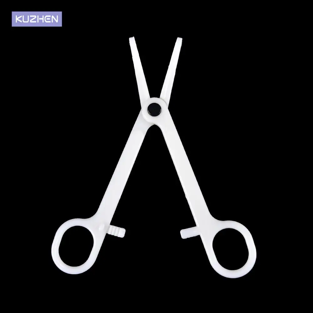 

1pc Disposable Sterile Slotted Round Navel Forceps Clamp Triangle Open Plier Ear Nose Piercing Tools Tattoo Piercing Supply