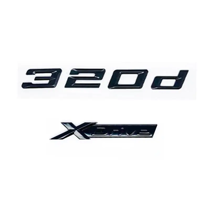 Новый шрифт ABS, буквенно-цифровая эмблема багажника для BMW 3 серии E46 E90 F30, 320d XDrive, наклейка с логотипом новый завет крупный шрифт
