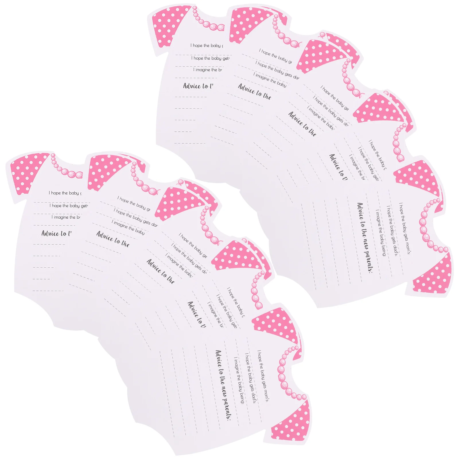 

10 Pcs European American Baby Poster Shower Card Paper Gender Reveal Games Cards