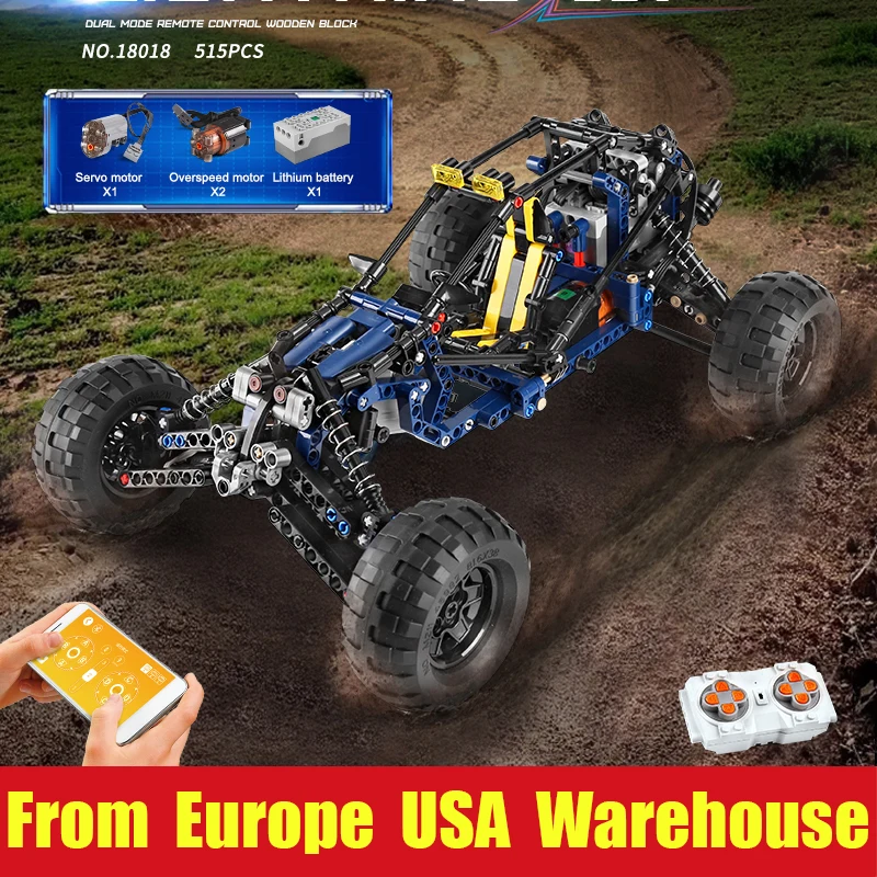 

Mould King 18018 High-tech Lightning Buggy Desert Race Car Model APP RC Racing Car Building Blocks Bricks Kids Birthday Toys