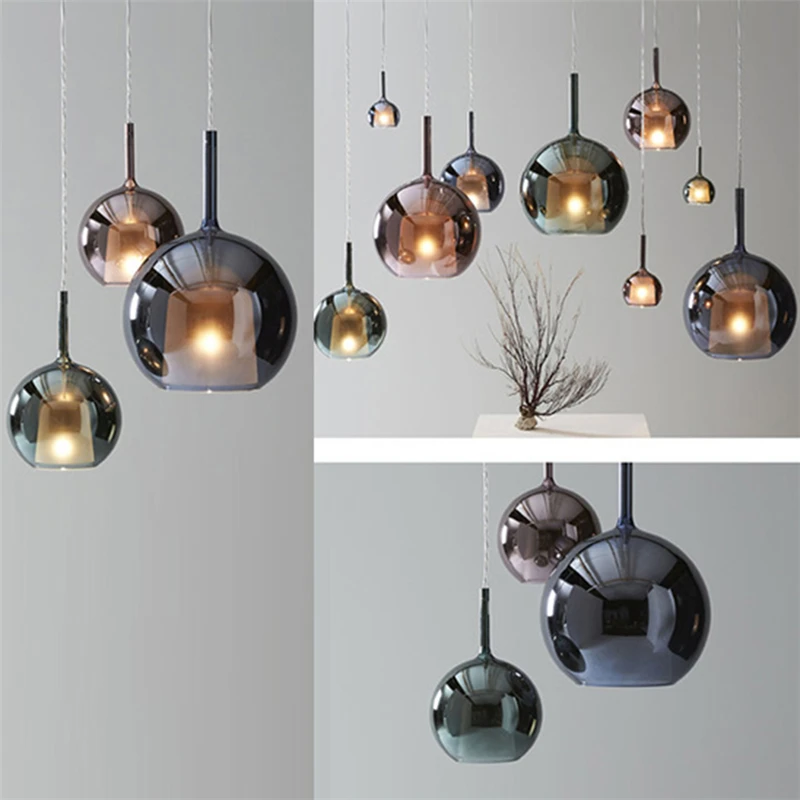 

Nordic Glass Pendant Lights Bedroom For Living Room Dining Villa Stairs Modern Pendant Lamp Bedside Interior Lighting Decoration
