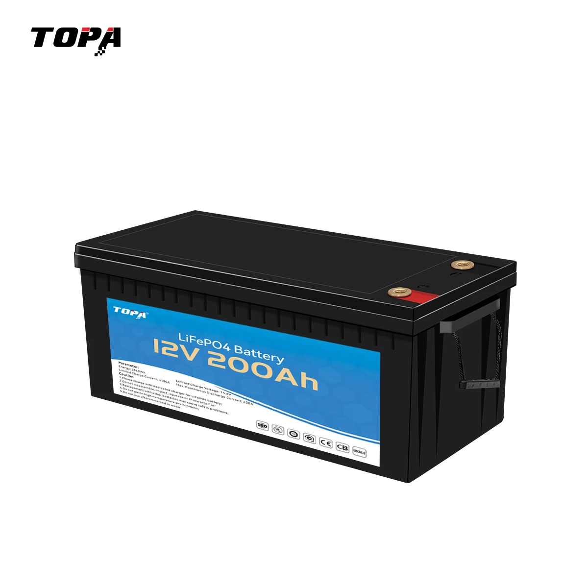 

TOPA 2022 New Lifepo4 12.8v 200ah Lifepo4 Battery Prismatic Lithium Ion Batteries for Energy system
