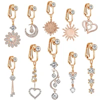 clip on umbilical faux piercing earring clip navel rings navel clip on body jewelry fake belly rings belly button rings