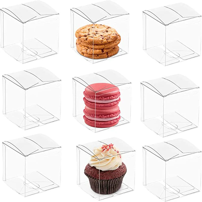 20/50pcs Multi Size Square Clear Pvc Packing Box Plastic Gift Packing Boxes Candy Box Wedding Gift Boxes Wedding Party Favors images - 6