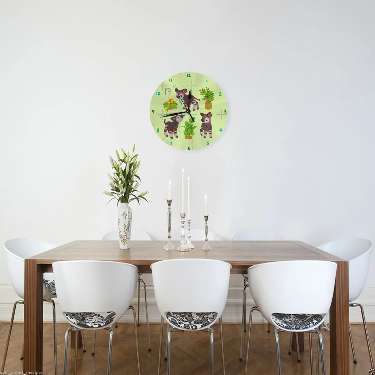 Okapi настенные часы украшение комнаты круглые необходимые украшения