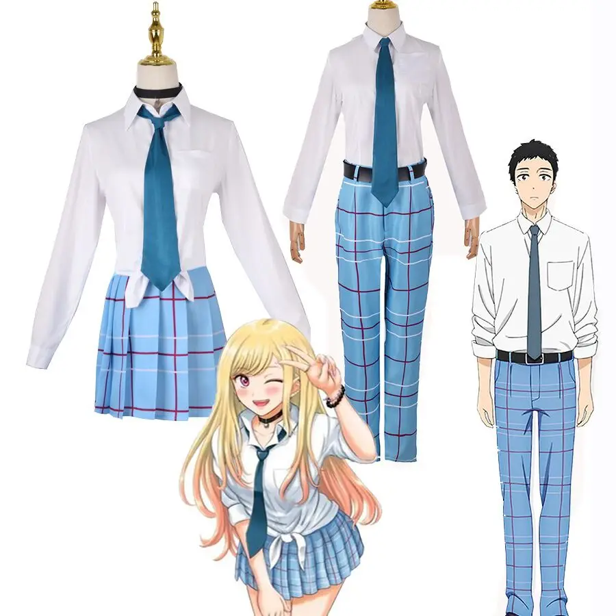 

Костюм для косплея из аниме «Мой наряд», халинь Марин и Китагава, школьная форма JK, юбка, наряды, карнавальный костюм на Хэллоуин