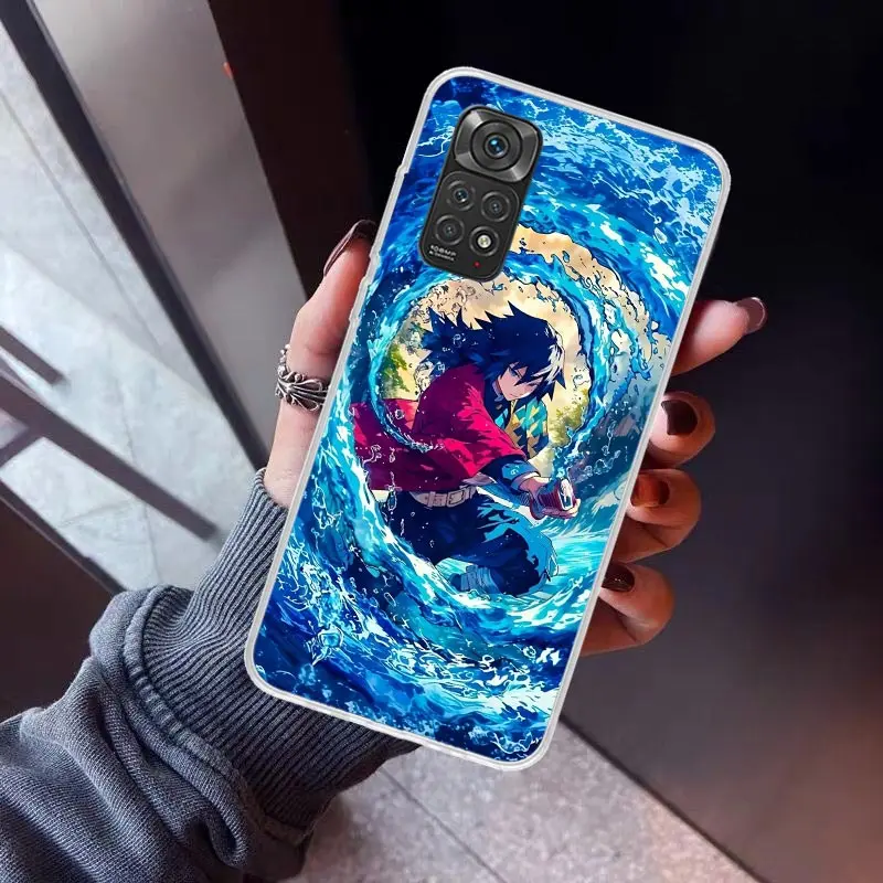 Чехол для телефона Tomioka Giyuu Demon Slayers Xiaomi Redmi Note 10 11 12 13 14 Pro Plus 11S 12S 11T 11E 10S Note14 Soft TPU Back Co