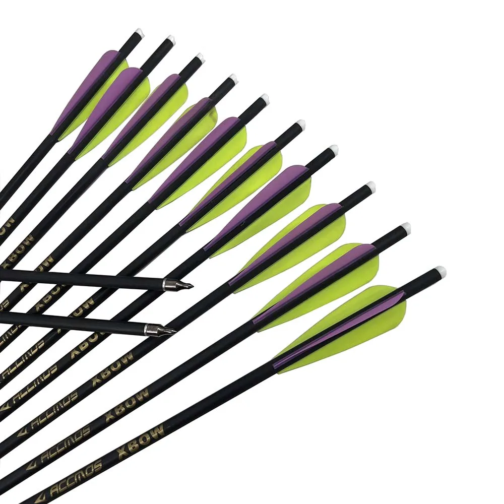 

12/24PCS Archery Arrows "16"17"18"20"22" Crossbow Bolt Carbon Arrow Spine 400 For Crossbow Hunting Shooting