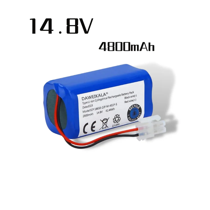 

14.8V 4800mAh Lithium-ion Robot Vacuum Cleaner Battery (suitable for A4 A4S A40 A6 A8 V7 V7S W400) and Other Series,