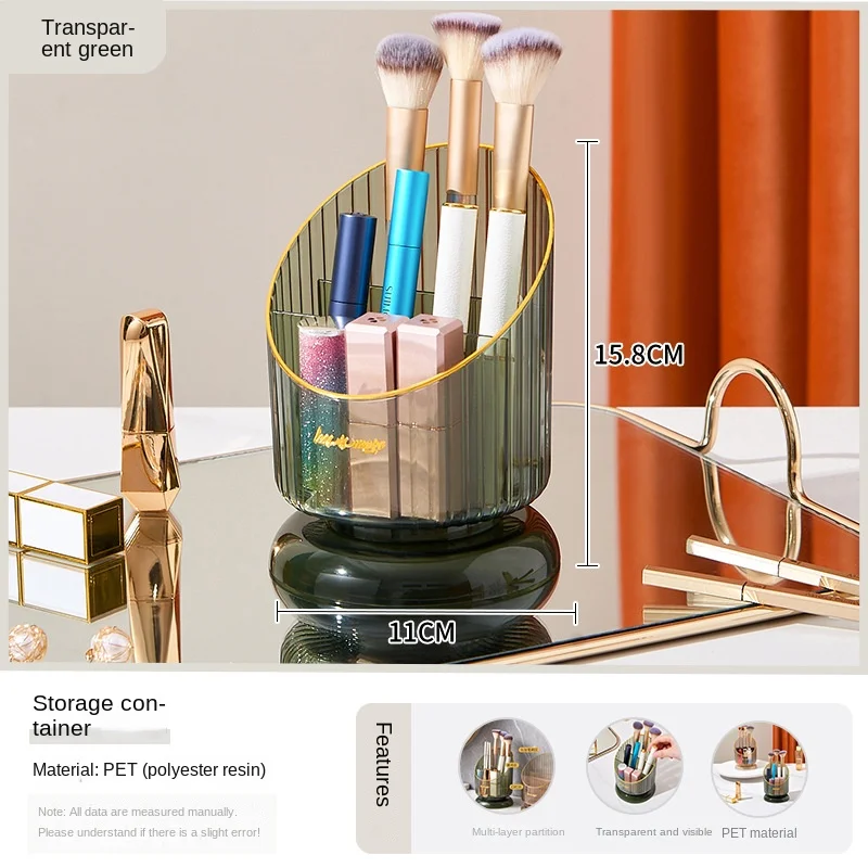 Пластиковая туба для хранения кистей коробка косметики бытовая гардеробная