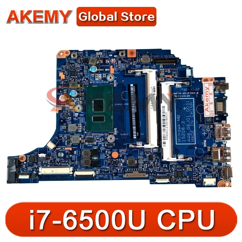 

Akemy laptop Motherboard For ACER Aspire V3-372 i7-6500U Mainboard 15208-3 SR2EZ DDR3