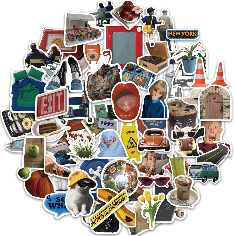 

10/30/63PCS Ins Stickers Vintage For DIY Car Notebook Guitar Motorcycle Laptop Luggage Suitcase Graffiti Decals