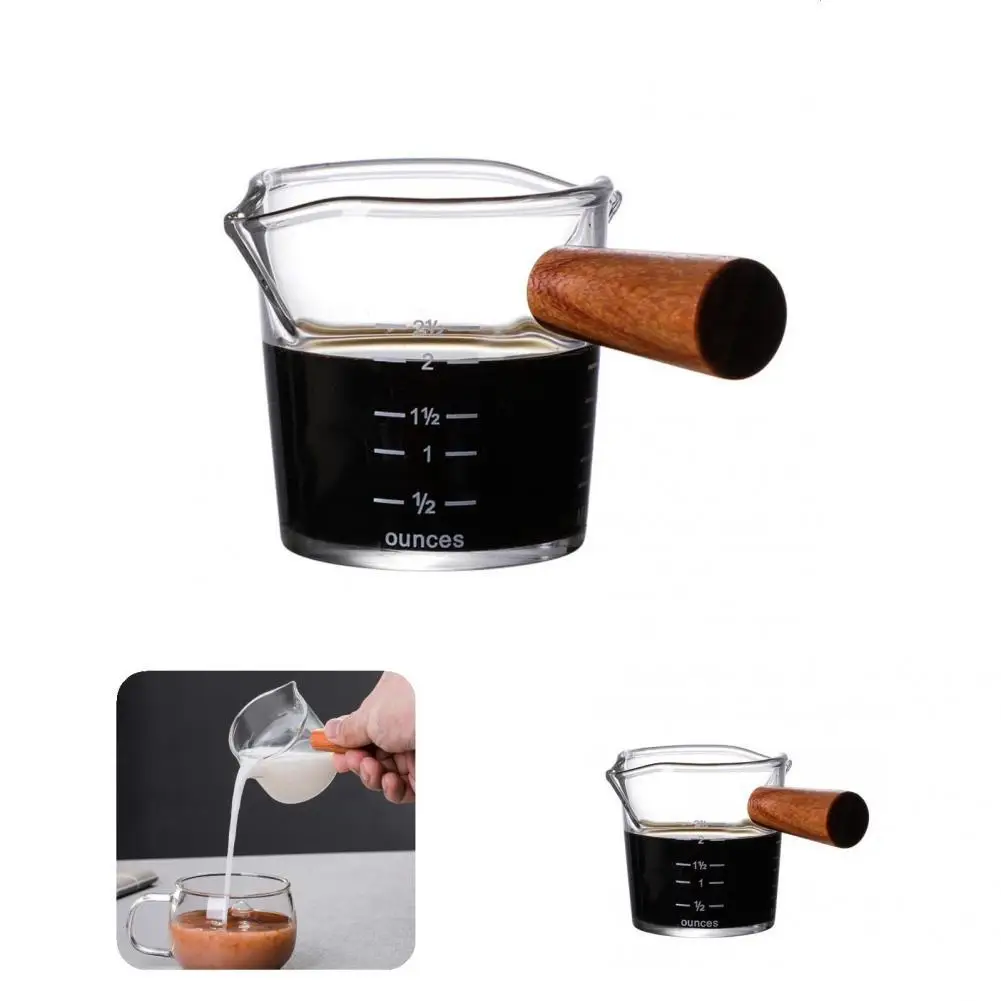 

Practical Coffee Mug Double Mouth Glass Transparent Milk Cup Milk Cup Widely Use Nice-looking