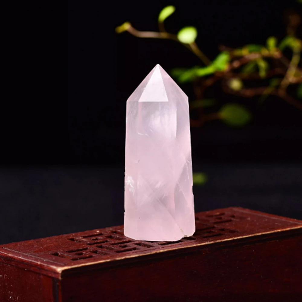 

Natural Pink Rose Quartz Crystal Point Healing Obelisk Wand Rock Lucky Stone New