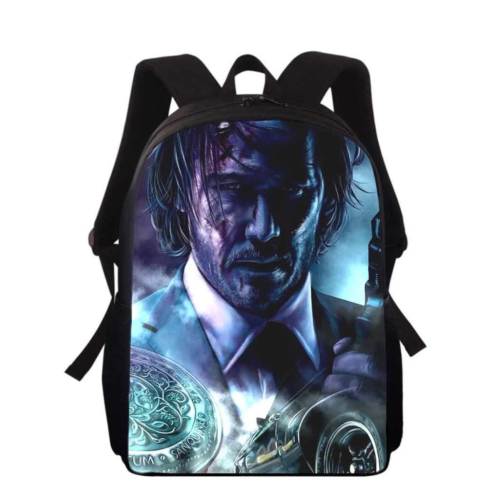 John Wick Film 15” 3D Print Kids Backpack Primary School Bags for Boys Girls Back Pack Students School Book Bags