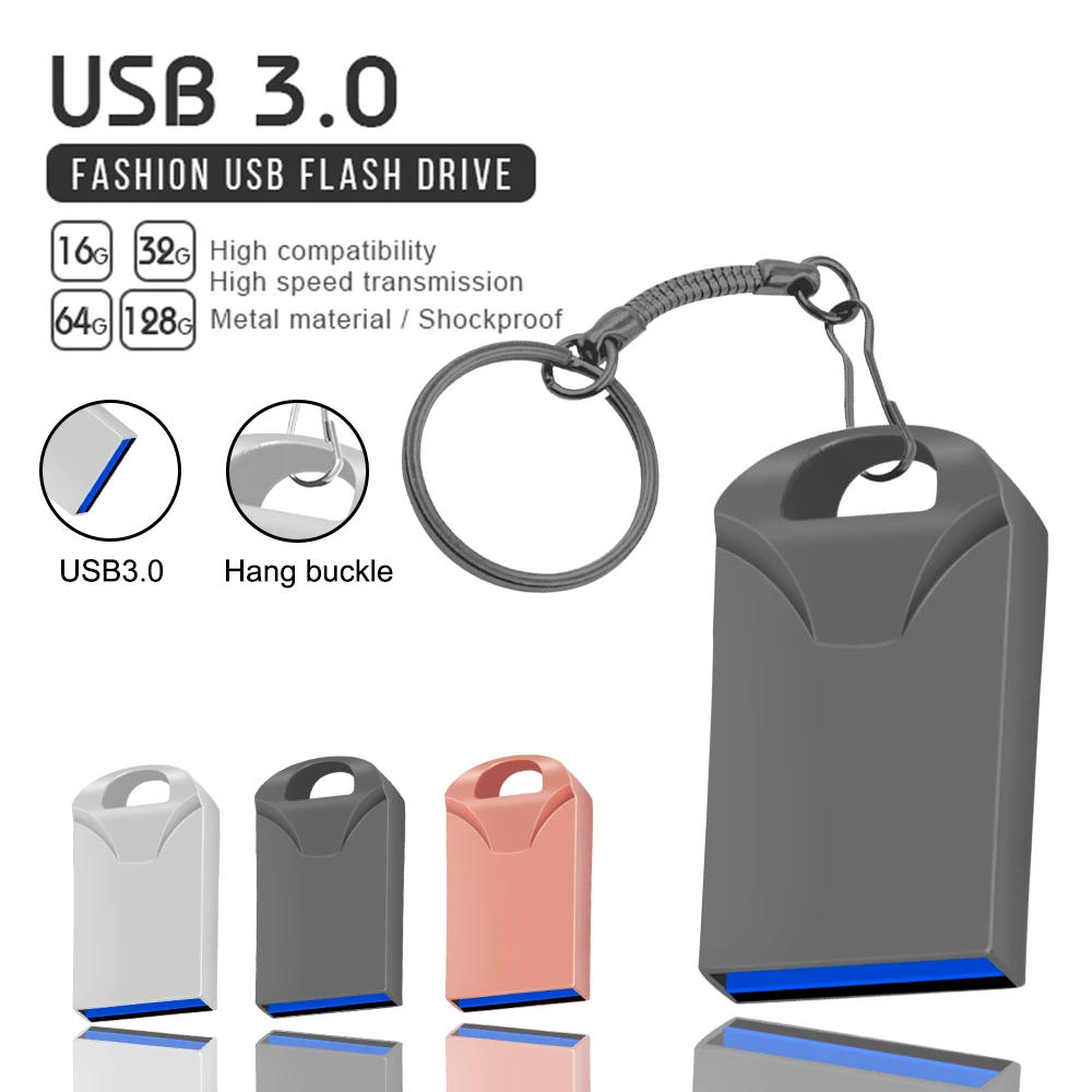 

Водонепроницаемый Супер Мини usb флеш-накопитель, Флешка 32 Гб, металлический usb 3,0, флешка, 64 ГБ для usb 128 ГБ
