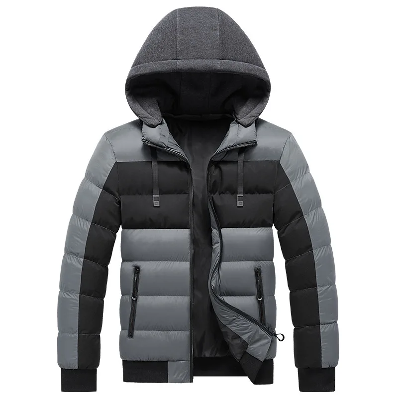 

Men Parka Jackets Nice Autumn Winter Mens Warm Thick Outwear Coats Male Splice Casual Hooded Windbreak Jacket L-4XL