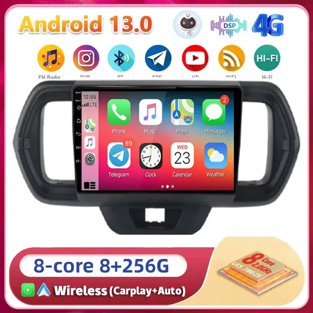 Для Toyota Passo III 3 2016-2021 автомагнитола с драйвером destro Android 14 Мультимедийный