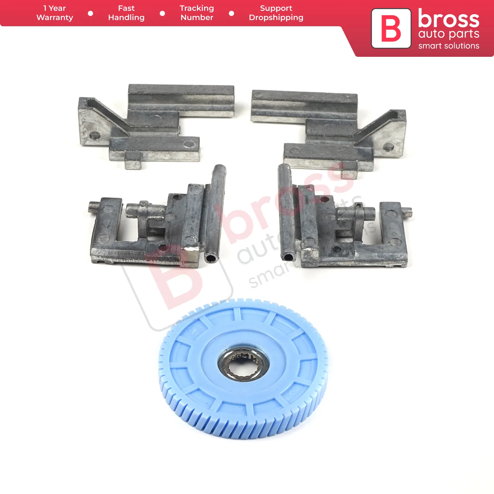 

Bross Auto Parts BSR18+BSR42 Sunroof Repair Metal Brackets Kit and Motor Gear For Renault Clio 1995 - 2006 Ship From Turkey