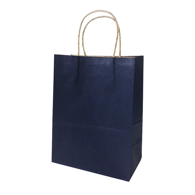 10 шт./лот однотонный бумажный пакет с ручкой 27*21*11 см Красочные Праздничные