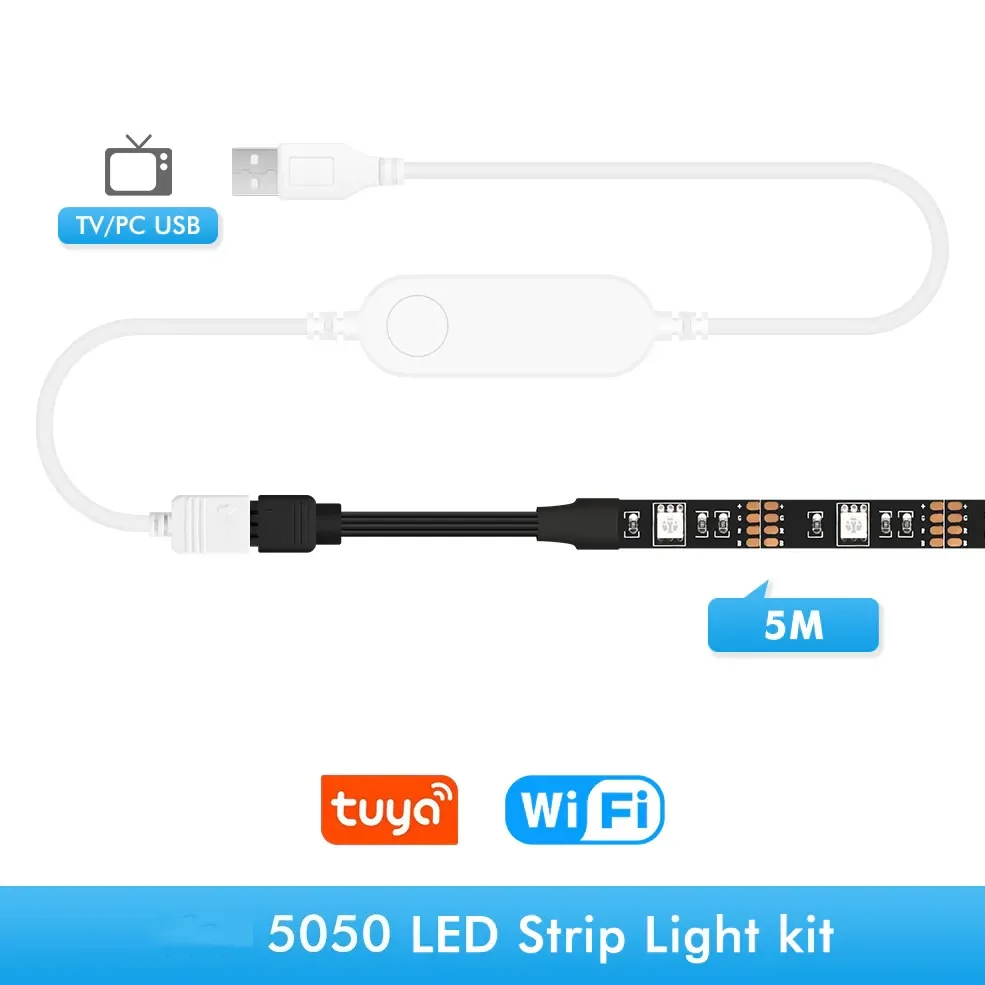 

USB RGB LED лента Excellux для телевизора 50CM 1M 2M 3M 4M 5M