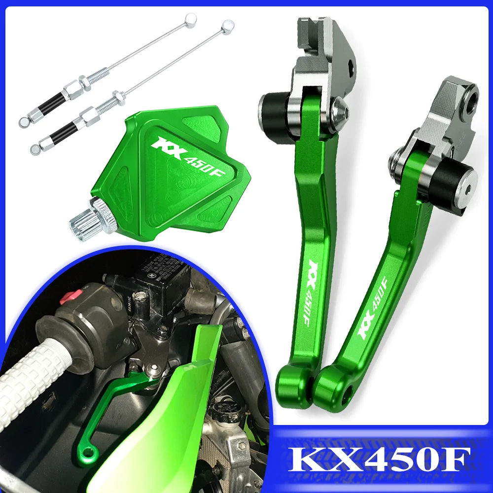 

For KAWASAKI KX450F KX 450 F 2013 2014 2015 2016 2017 2018 Dirt Bike Brake Clutch Levers Stunt Clutch Easy Pull Cable System Set