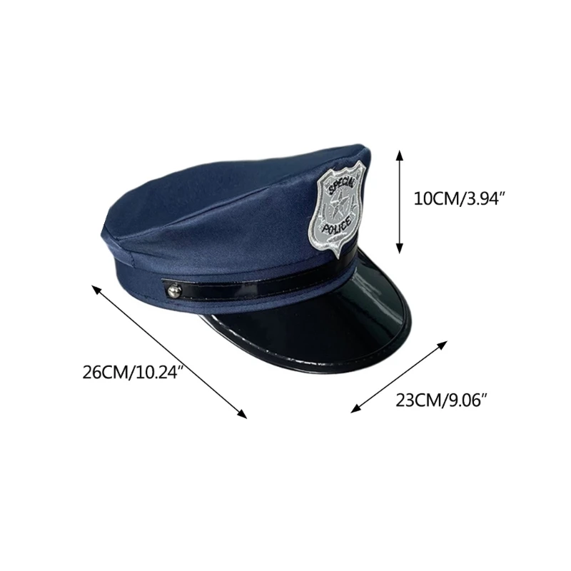 Hat Party Hats  Officer Role Play Costume Hat Cop Hat for Boy Girl Drop Shipping images - 6