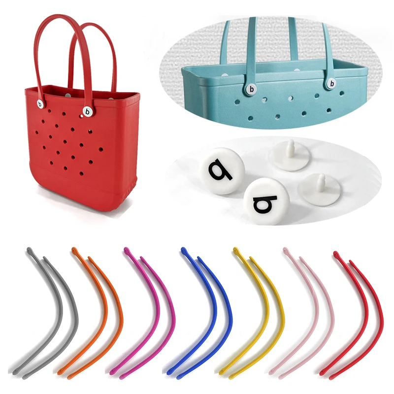 

1 Pair Bag Belt Solid Color Beach Handbag Handle Removable Tote Bag Strap Replaceable Handbag Chain Bag Accessories 2022 New