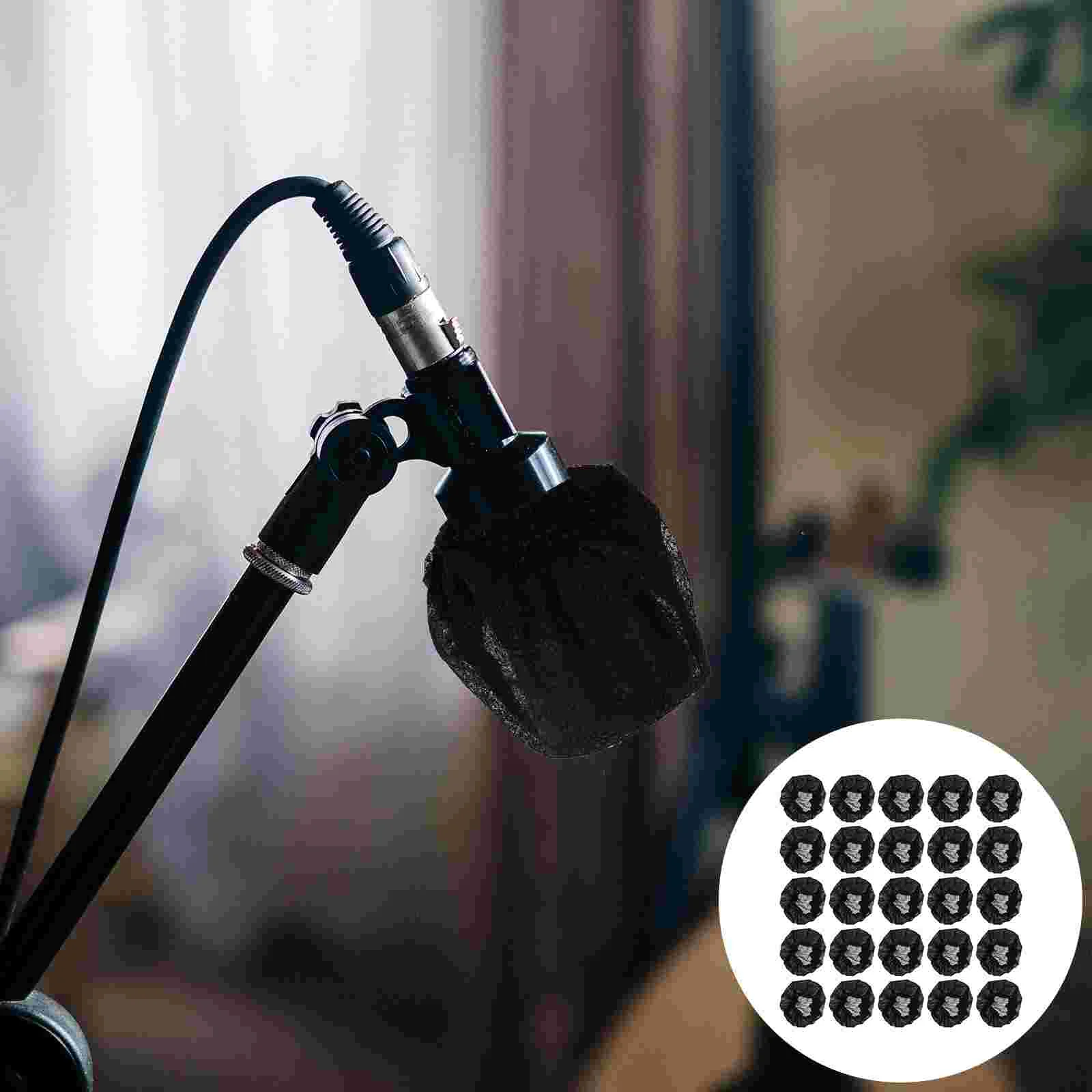 

100Pcs Splash-proof Microphone Sleeve Practical One-off Microphone Cover