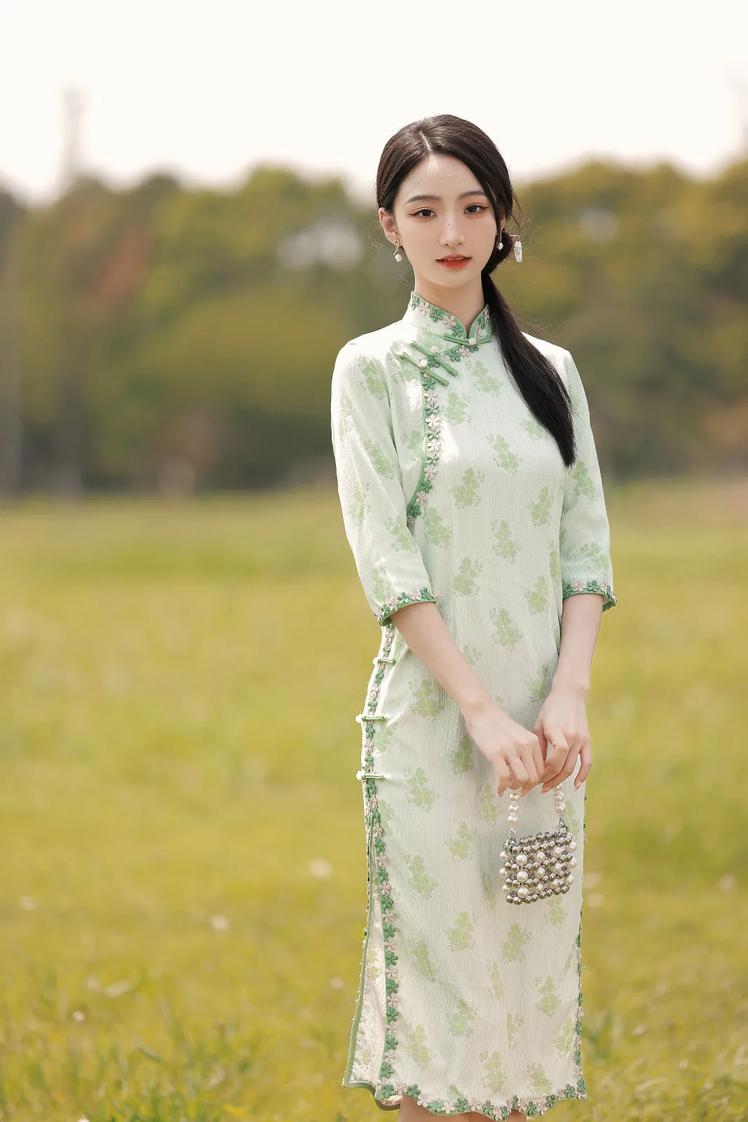 2023 современное улучшенное платье Чонсам в китайском стиле новый цветочный