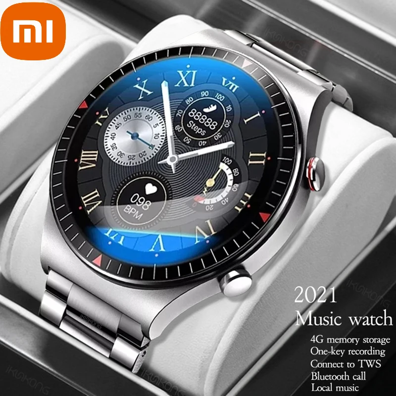 

Смарт-часы Xiaomi мужские с Bluetooth, 4G, карта памяти, музыкальный проигрыватель
