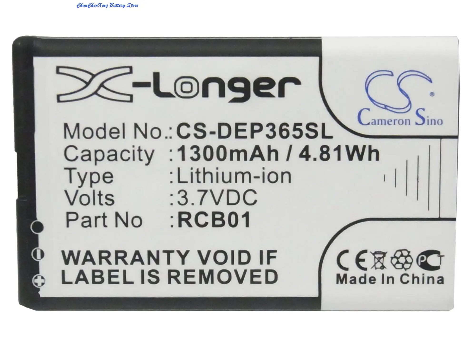 Аккумулятор Cameron Sino 1300 мАч RCB01 для Doro Primo 365 Skylink Duos