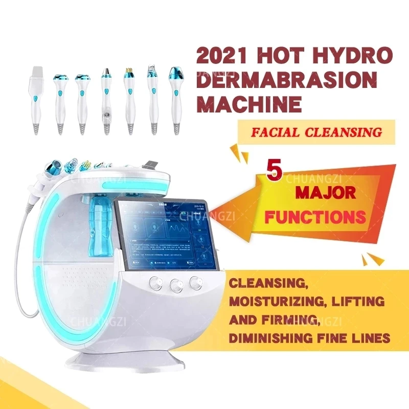 

New 7 In 1 Smart Facial Cleansing hydrafacial skin analyze Deep Pore Vacuum Hydra Skin Lift Anti-aging Beauty Machine